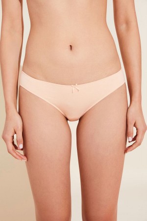 Majtki Bikini Damskie Eberjey Pima Stretch Cotton Beżowe | TDO7928QL