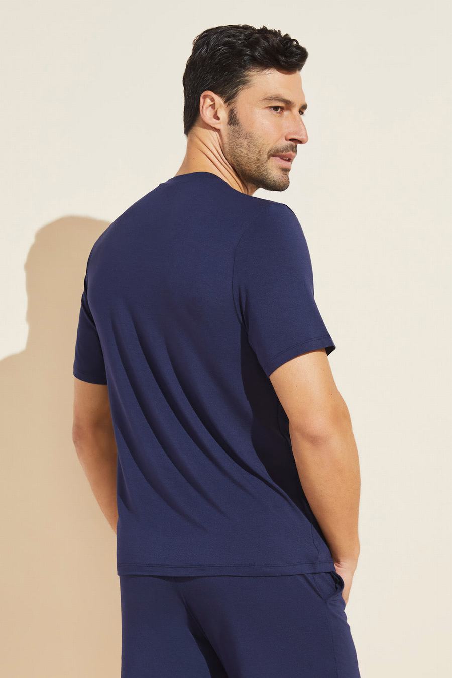 Koszulka Męskie Eberjey Henry TENCEL™ Modal Short Sleeve Tee Granatowe | TVW7788WE