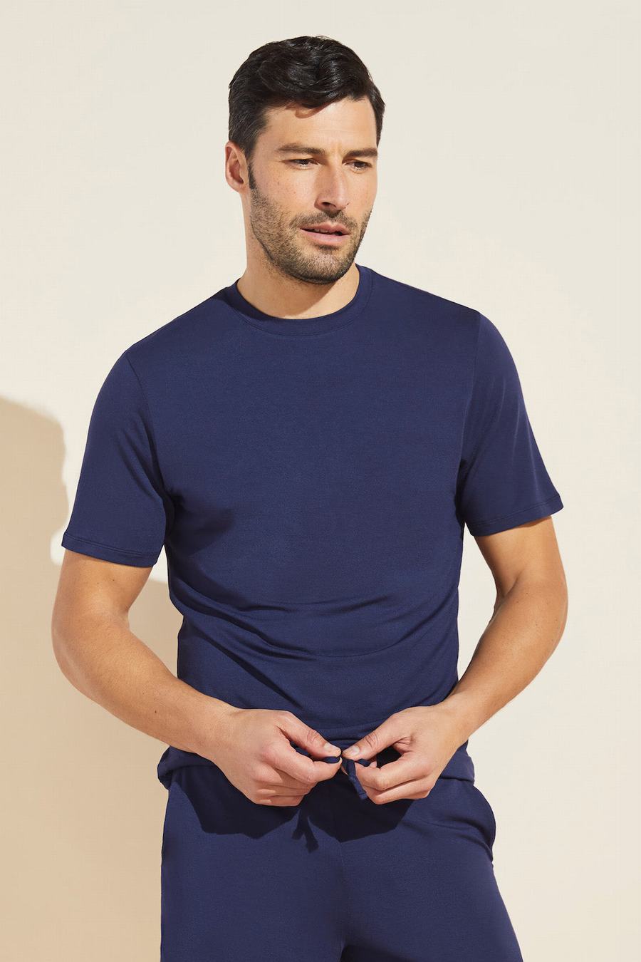 Koszulka Męskie Eberjey Henry TENCEL™ Modal Short Sleeve Tee Granatowe | TVW7788WE