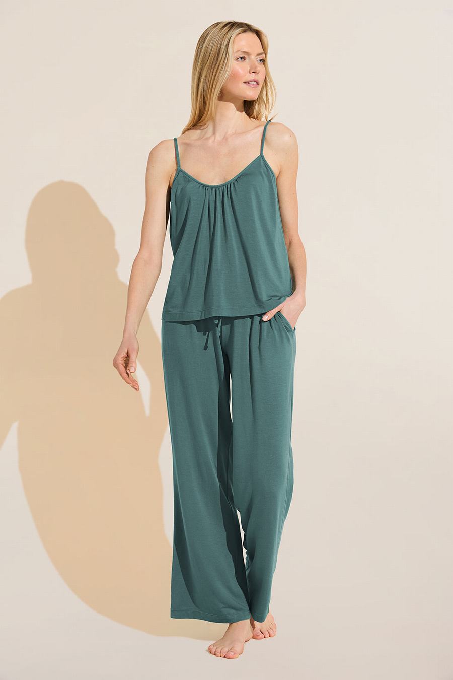 Piżama Damskie Eberjey Gisele TENCEL™ Modal Cami & Pant PJ Set Zielone | VTW9693EQ