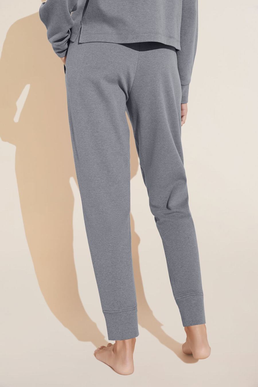 Spodnie Dresowe Damskie Eberjey Luxe Sweats Jogger Ciemny Szare | HOJ3220MA